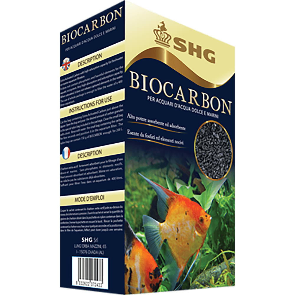 confezione di Biocarbon, 320, materiale filtrante per acquario