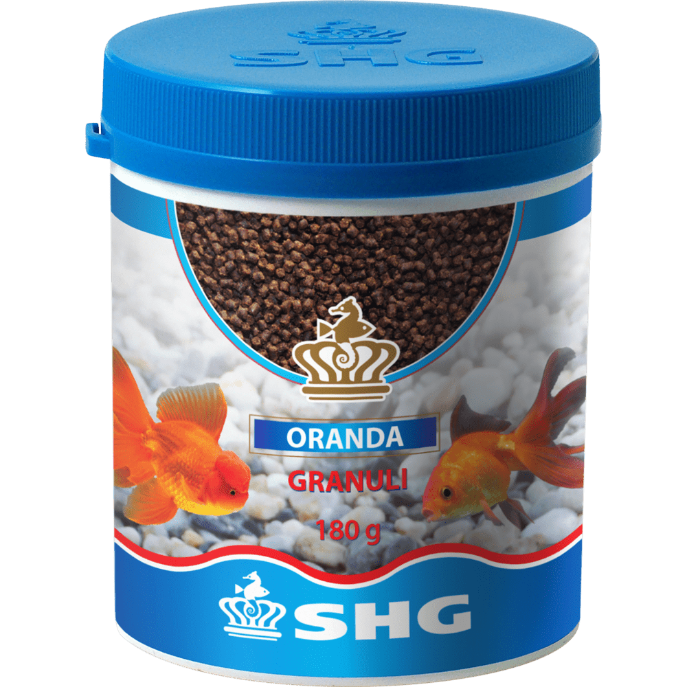 confezione di oranda granuli mangime per pesci rossi