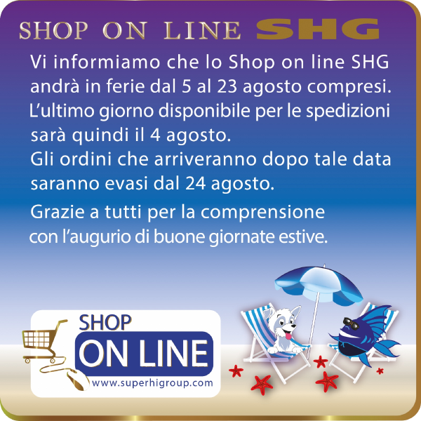 SHG Shop - chiusura estiva